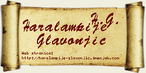 Haralampije Glavonjić vizit kartica